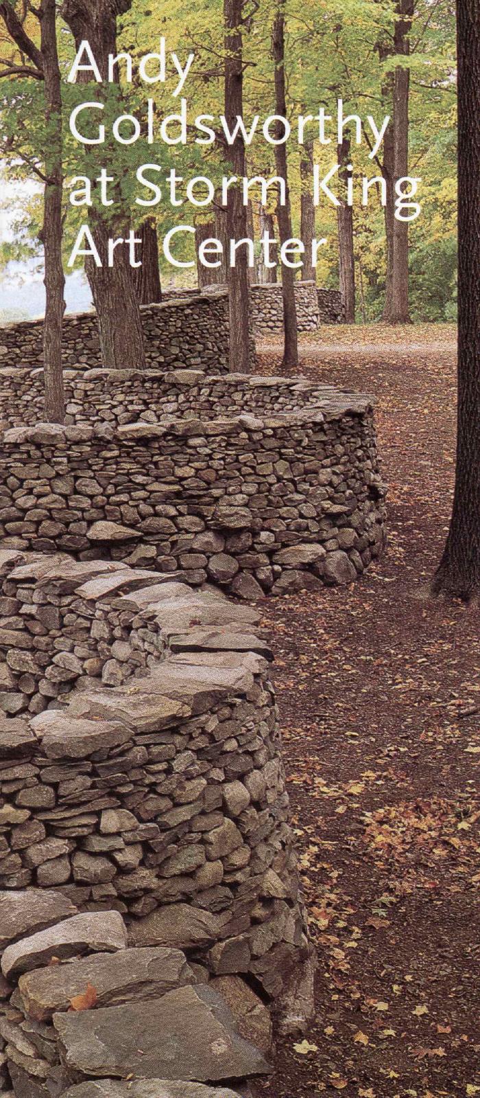 Andy Goldsworthy at Storm King Art Center, May 22- November 15, 2000, brochure