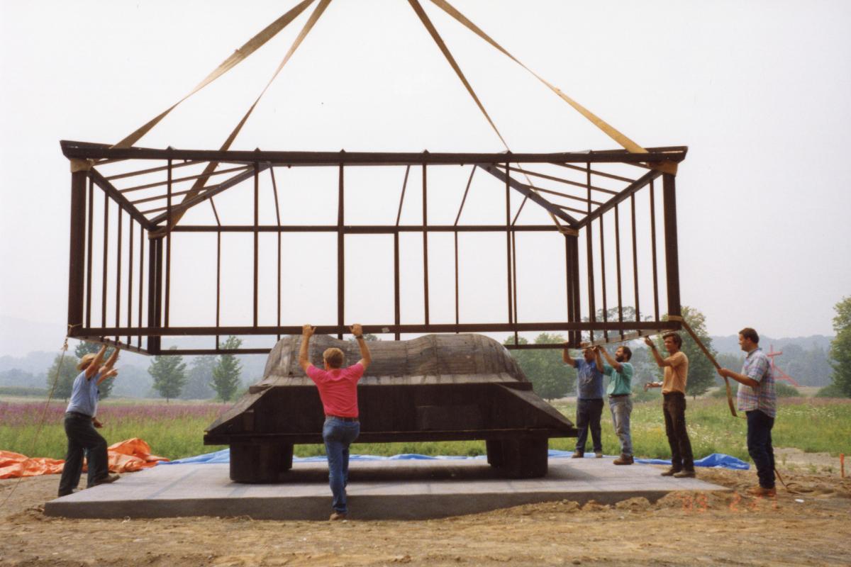 Magdalena Abakanowicz, <em>Sarcophagi in Glass Houses</em>, 1989 (installation view, 1994)