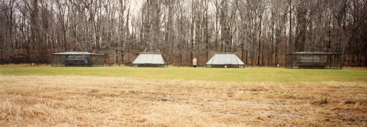 Magdalena Abakanowicz, <em>Sarcophagi in Glass Houses</em>, 1989 ( installation view, 1994)