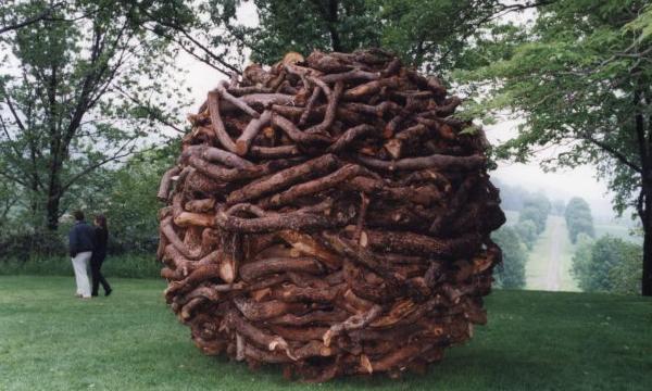 Andy Goldsworthy, <em>Two Oak Stacks</em>, 2000 (installation view, 2000)