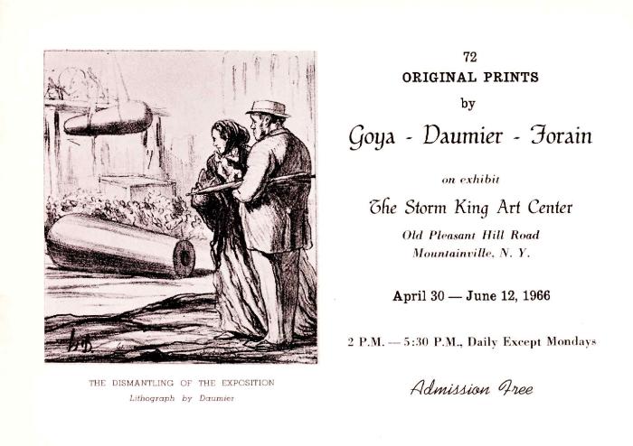 72 Original Prints by Goya – Daumier – Forain, April 30-June 12, 1966, exhibition brochure
