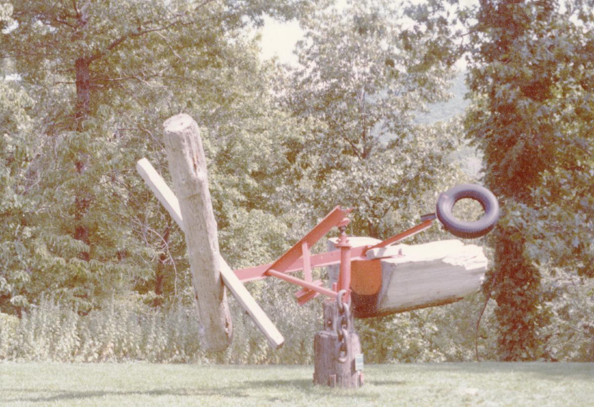 Mark di Suvero, unknown sculpture at Storm King Art Center, 1977 