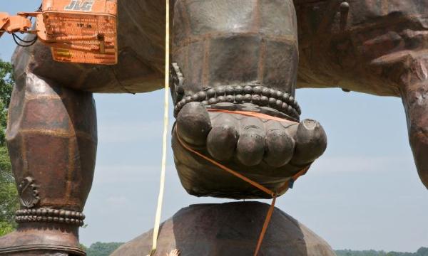 Zhang Huan, <em>Three Legged Buddha</em>, 2007 (installation view, 2010) 