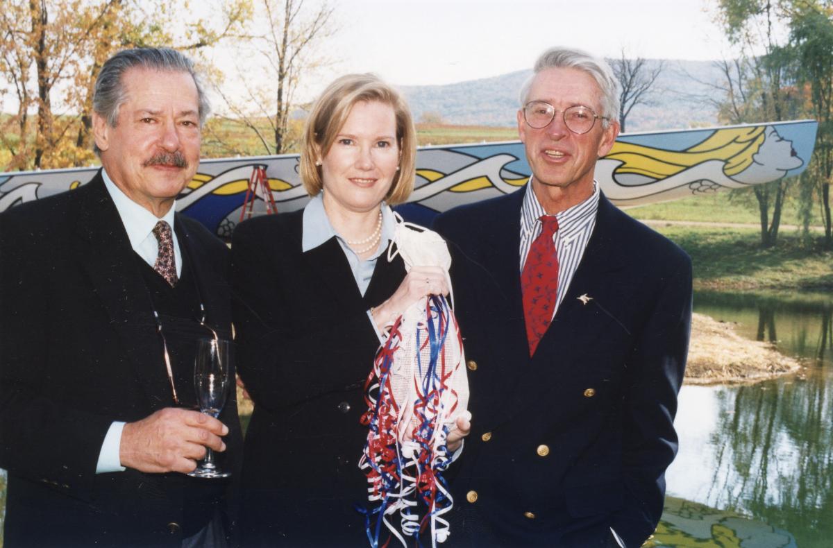 Roy Lichtenstein, <em>Mermaid</em>, 1994 (dedication ceremony at Storm King, 2001)