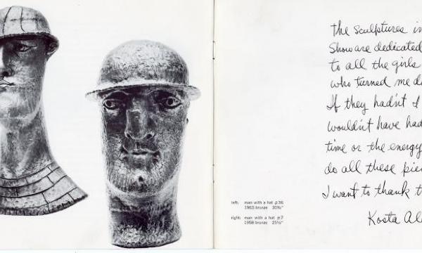 Kosta Alex, <em>Man With a Hat, #7, </em>1958 (Lefebre Gallery Catalog, 1969)