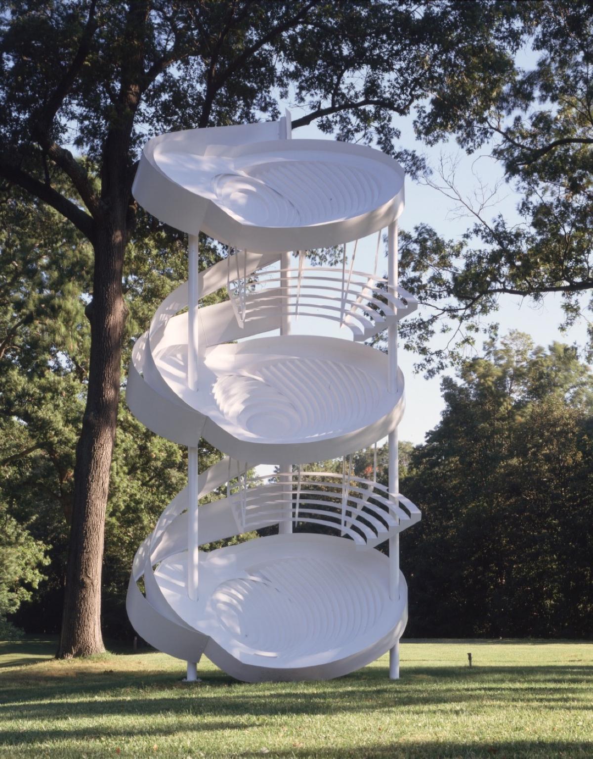 Alice Aycock<i>,<i> Three-Fold Manifestation II</i>, 1987 (refabricated 2006) </i>(installation view)