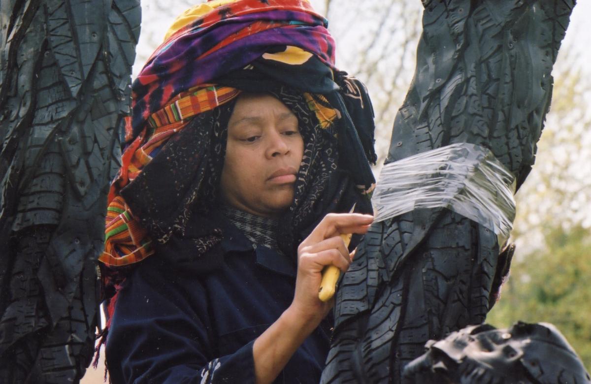 <em>Chakaia Booker</em><i> </i>at Storm King Art Center, May 12 - November 14, 2004<i> </i>(exhibition installation)