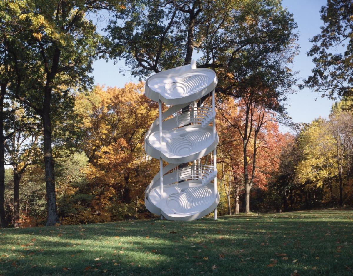 Alice Aycock,<i> Three-Fold Manifestation II</i>, 1987 (refabricated 2006) (installation view)