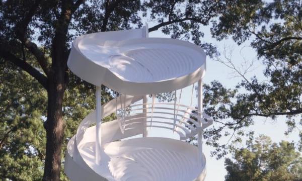Alice Aycock<i>,<i> Three-Fold Manifestation II</i>, 1987 (refabricated 2006) </i>(installation view)