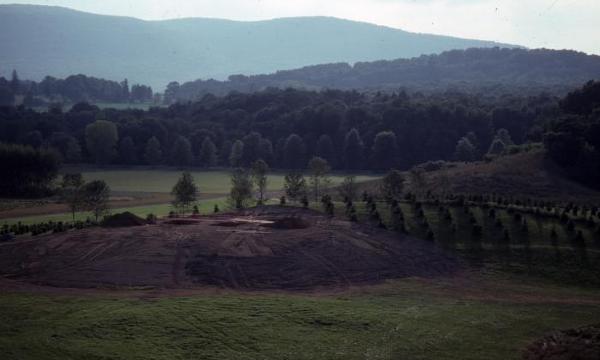 Siah Armajani<i>,<i> Gazebo for Two Anarchists: Gabriella Antolini and Alberto Antolini</i>, </i>1992 (site preparation, 1992)