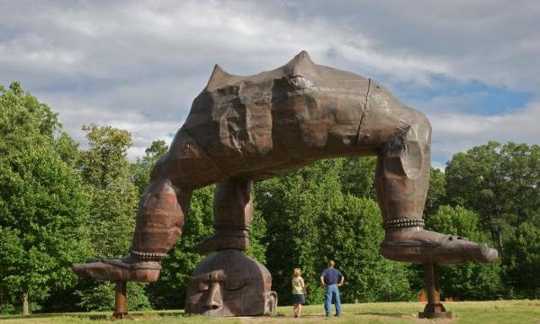 Zhang Huan, <em>Three Legged Buddha, </em>2007 (installation view, 2010)