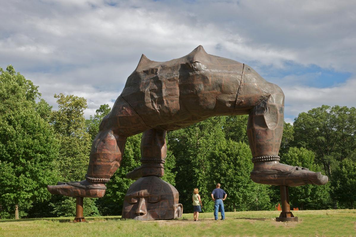 Zhang Huan, <em>Three Legged Buddha, </em>2007 (installation view, 2010)