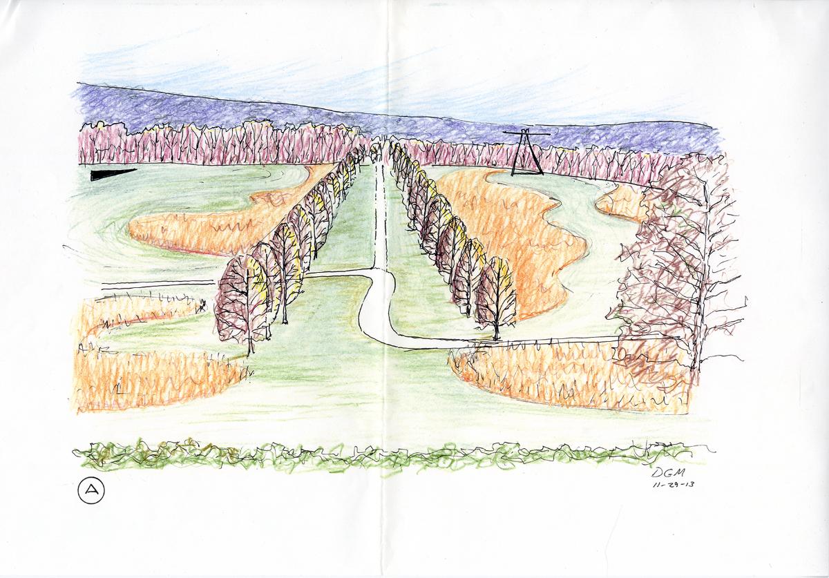 Darrel Morrison, All&eacute;e Sketch, 2013