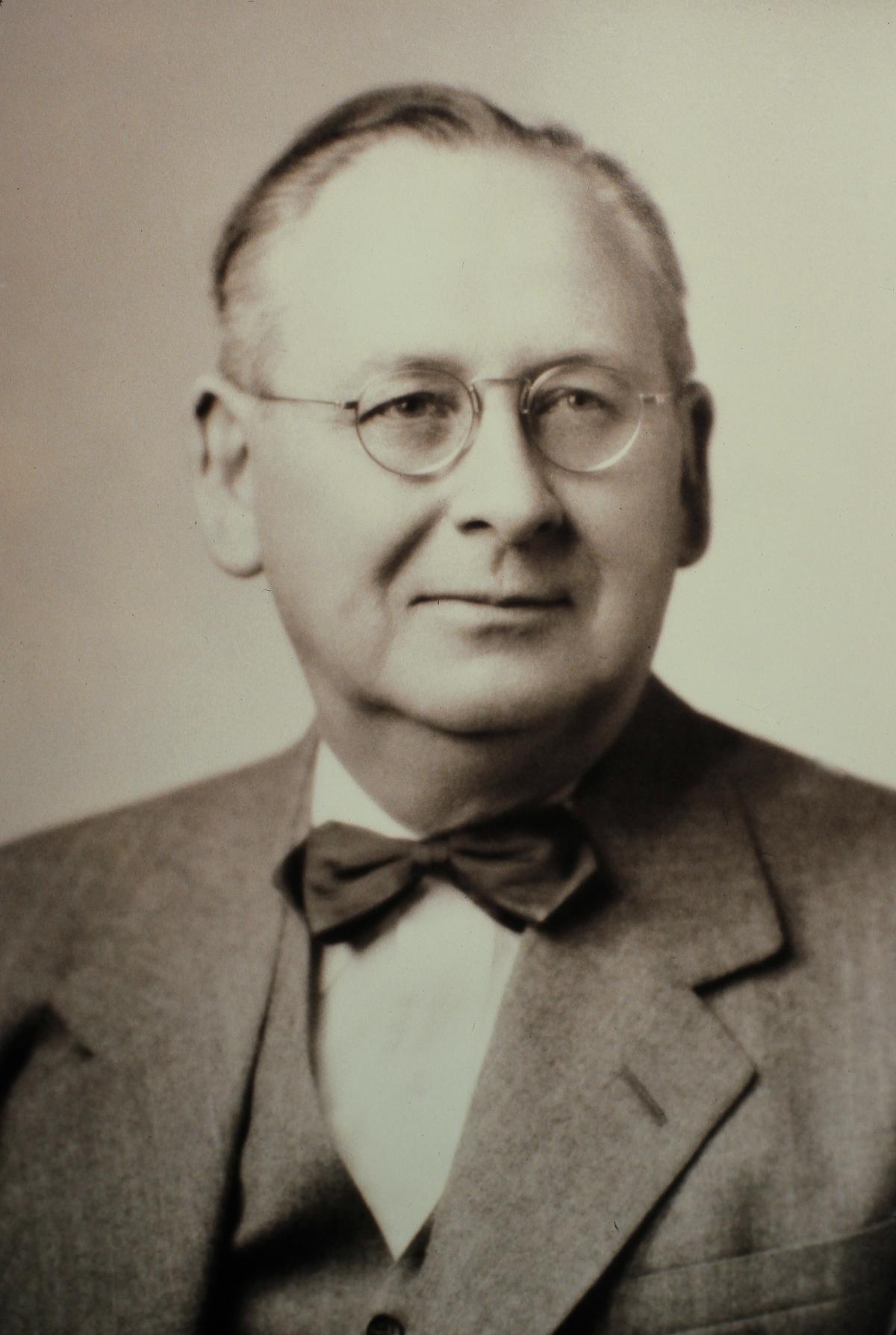 Vermont Hatch, builder of the French Normandy mansion that later became Storm King Art Center&#39;s Museum Building, circa 1958