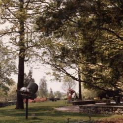 Storm King Art Center, 1970<br />
Barbara Hepworth,&nbsp;<em>Forms in Movement (Pavan),&nbsp;</em>1956 (cast, 1967)<br />
(installation view, 1970)