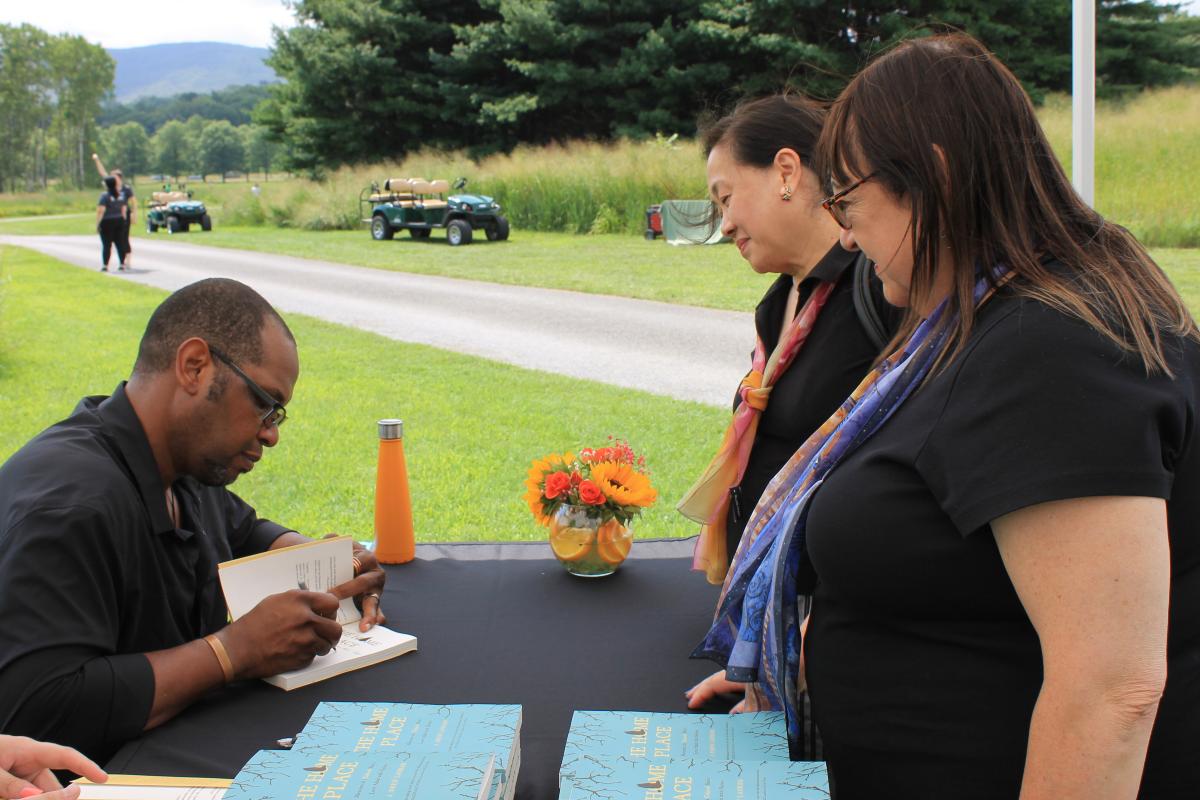 Dr. J. Drew Lanham, <em>Orion</em> reading, <em>Day of the Bird</em>, Storm King Art Center, 2018
