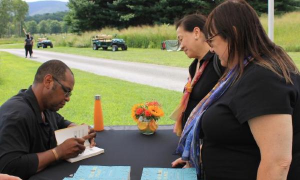 Dr. J. Drew Lanham, <em>Orion</em> reading, <em>Day of the Bird</em>, Storm King Art Center, 2018