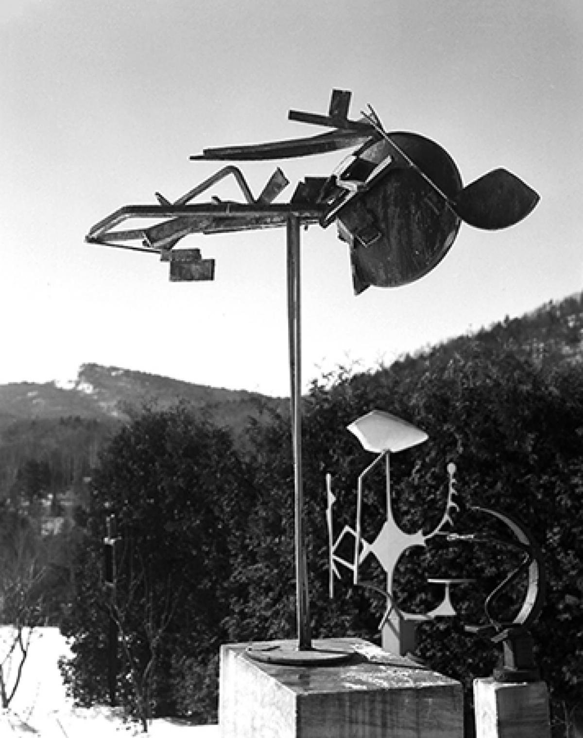 <em>Raven V</em> (1959) in the snow at Bolton Landing, NY, c. 1959