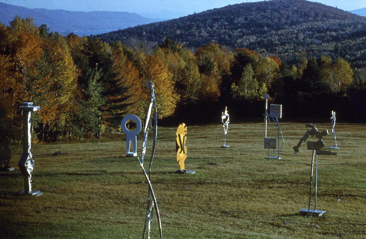 Sculpture group in the upper field of Smith&rsquo;s property at Bolton Landing, NY, c. 1967