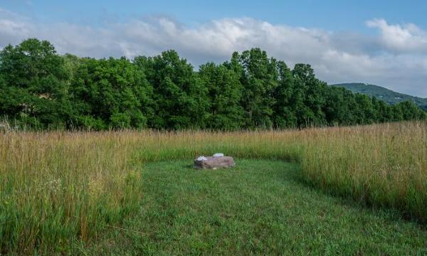 Martha Tuttle, <em>A stone that thinks of Enceladus,&nbsp;</em>2020<br />
(installation view, 2020)