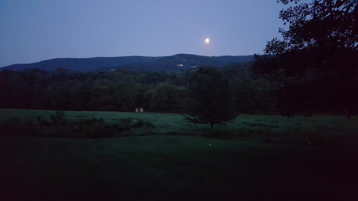 Studio at dusk, Shandaken: Storm King, 2018