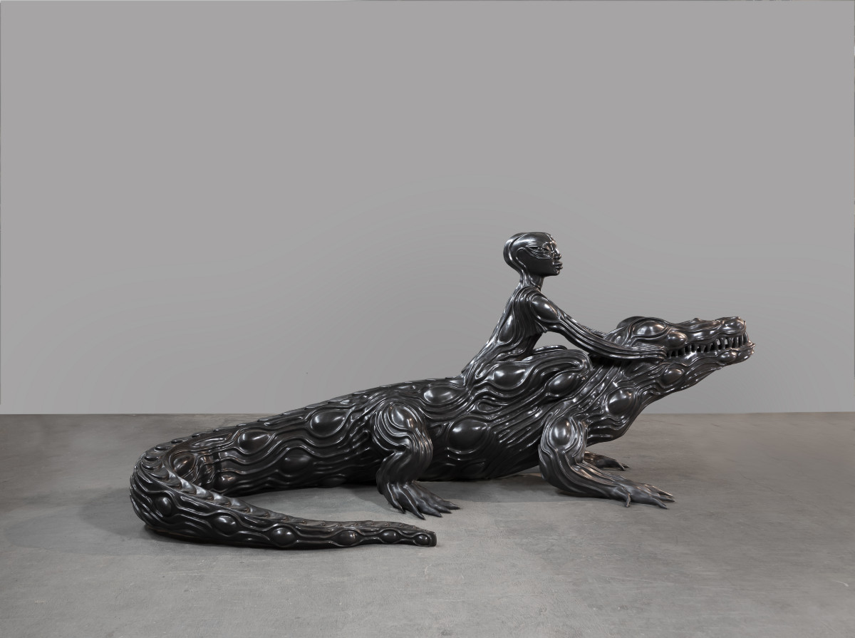 <span style="font-size:8.0pt"><span style="font-family:&quot;Arial&quot;,sans-serif">Wangechi Mutu, <i>Crocodylus</i> (2020)</span></span>