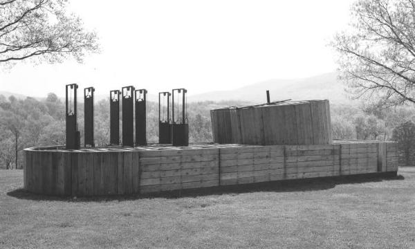 Alice Aycock, <i>The Machine That Makes the World</i>, 1979 (installation view, 1990)