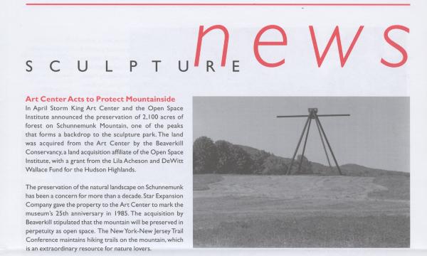 Storm King Art Center Newsletter, Fall 1996