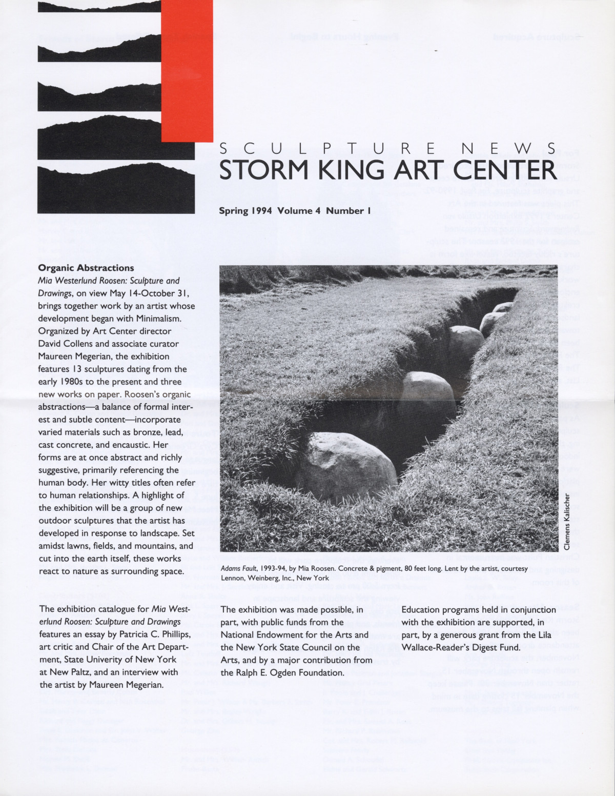Storm King Art Center Newsletter, Spring 1994