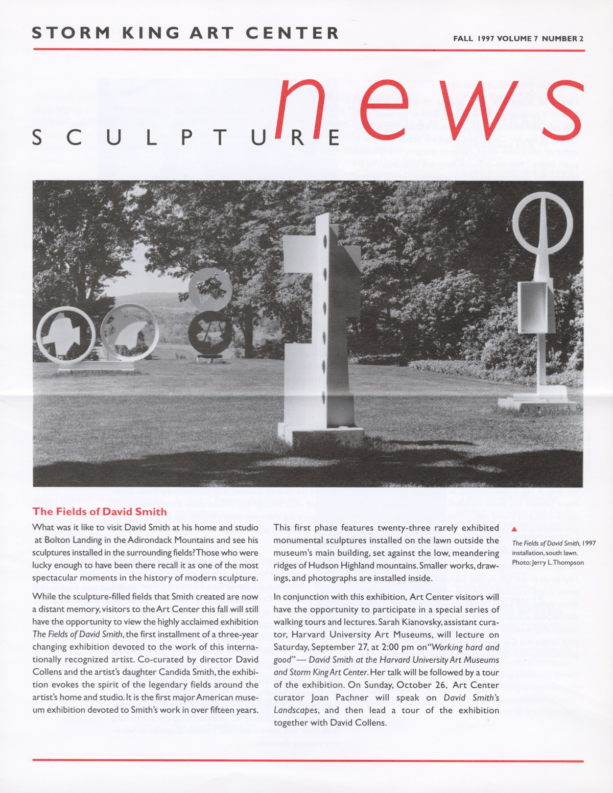 Storm King Art Center Newsletter, Fall 1997