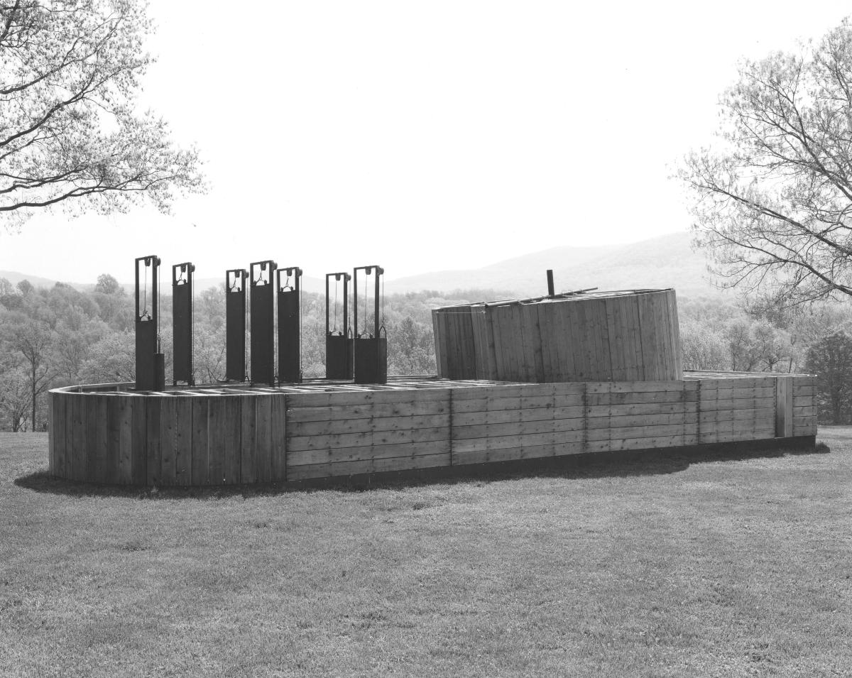 Alice Aycock, <i>The Machine That Makes the World</i>, 1979 (installation view, 1990)