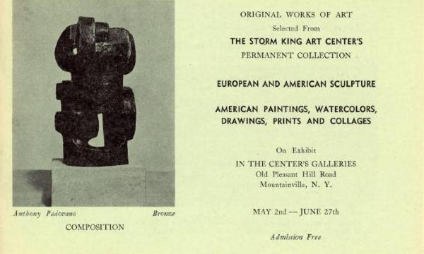 Original Works of Art Selected from the Storm King Art Center’s Permanent Collection – European and American Sculpture; American Paintings, Watercolors, Drawings, Prints and Collages, May 2-June 27, 1965, brochure cover