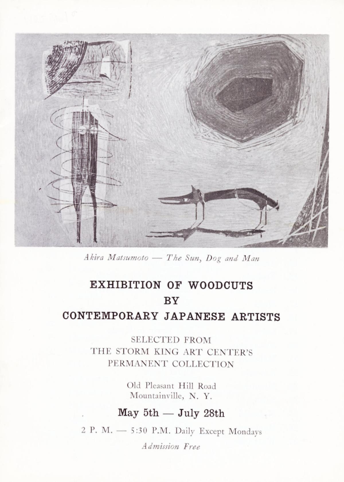 Woodcuts by Contemporary Japanese Artists, May 5-July 28, 1966, brochure cover