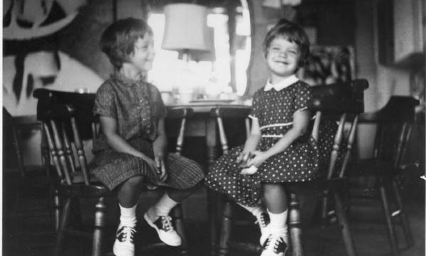 <em>Rebecca and Candida Smith visiting D.S. in Bolton Landing</em>, undated