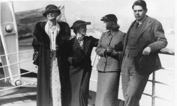 <em>Left to right: Florence Uphof (Dorothy’s aunt), Lucille Corcos Levy, Dorothy Dehner and David Smith on day of departure for year in Europe</em>, 1935