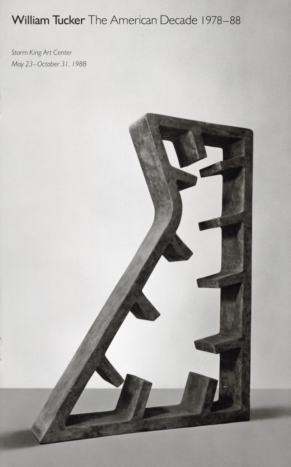 William Tucker: The American Decade 1978-88, May 23 - October 31, 1988, exhibition catalogue, cover