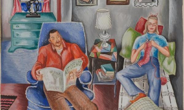 Dorothy Dehner, <em>David Reading About Himself</em>, 1941