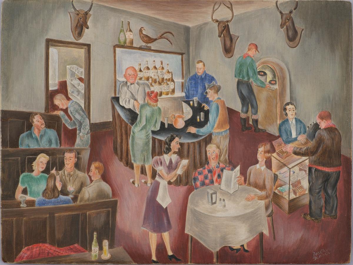 Dorothy Dehner, <em>Alex’s Restaurant</em>, 1943