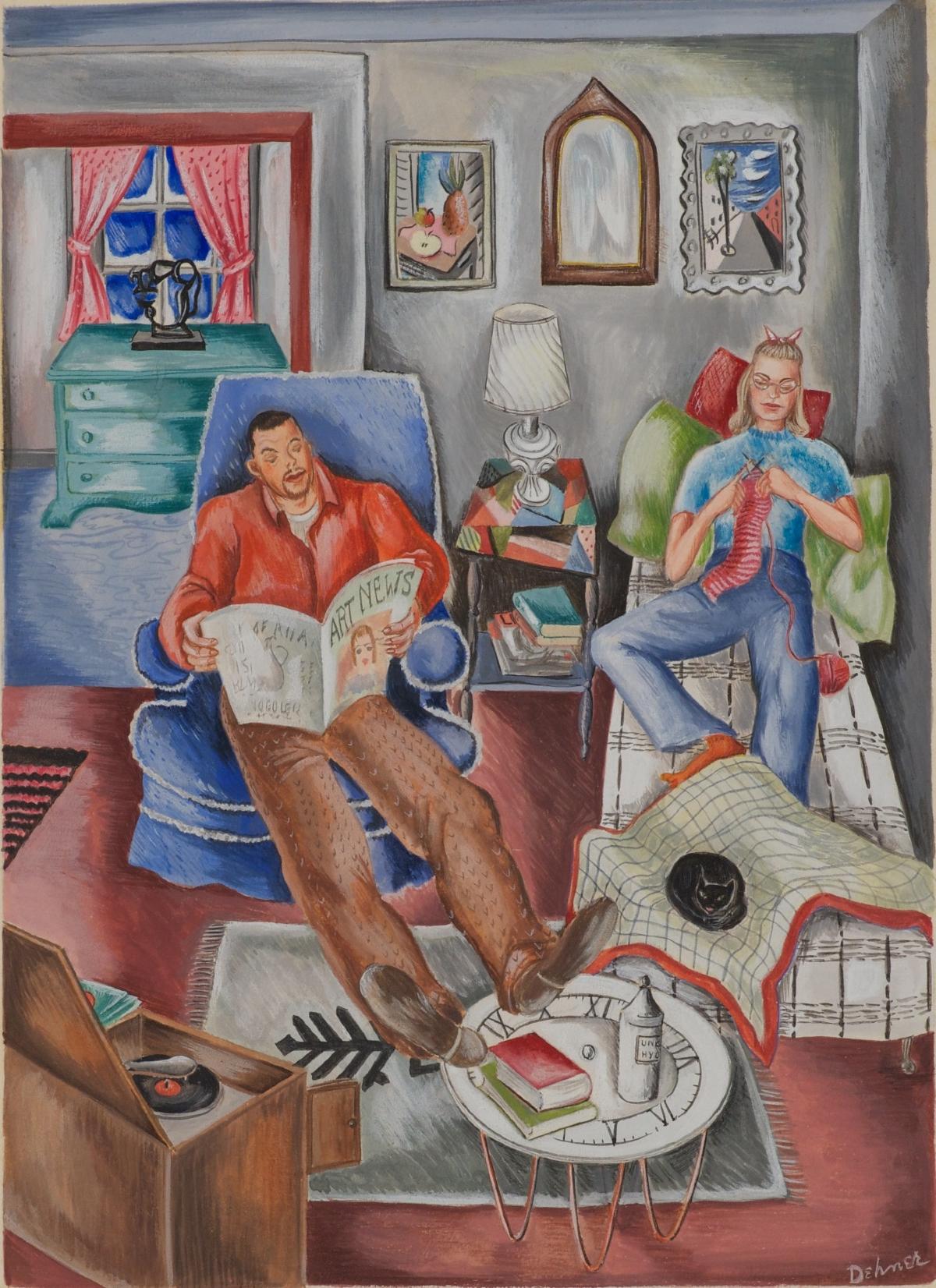 Dorothy Dehner, <em>David Reading About Himself</em>, 1941
