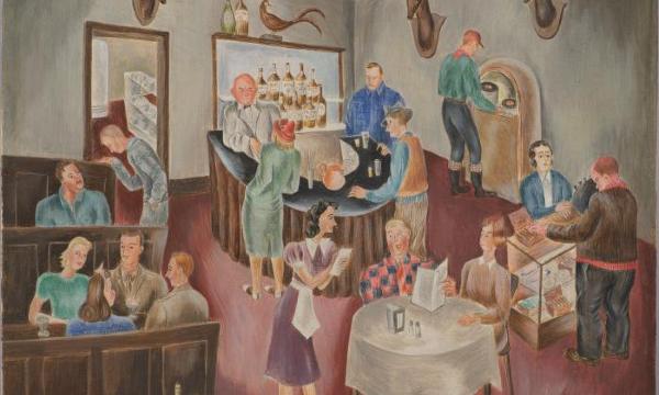 Dorothy Dehner, <em>Alex’s Restaurant</em>, 1943