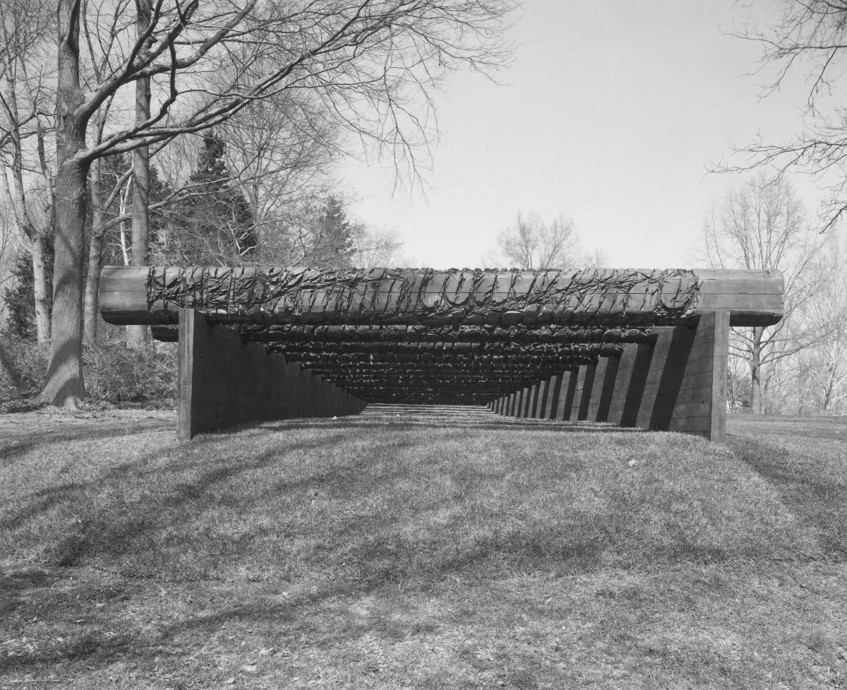 Ursula von Rydingsvard, <em>Land Rollers</em>, 1992 (installation view, 1992)