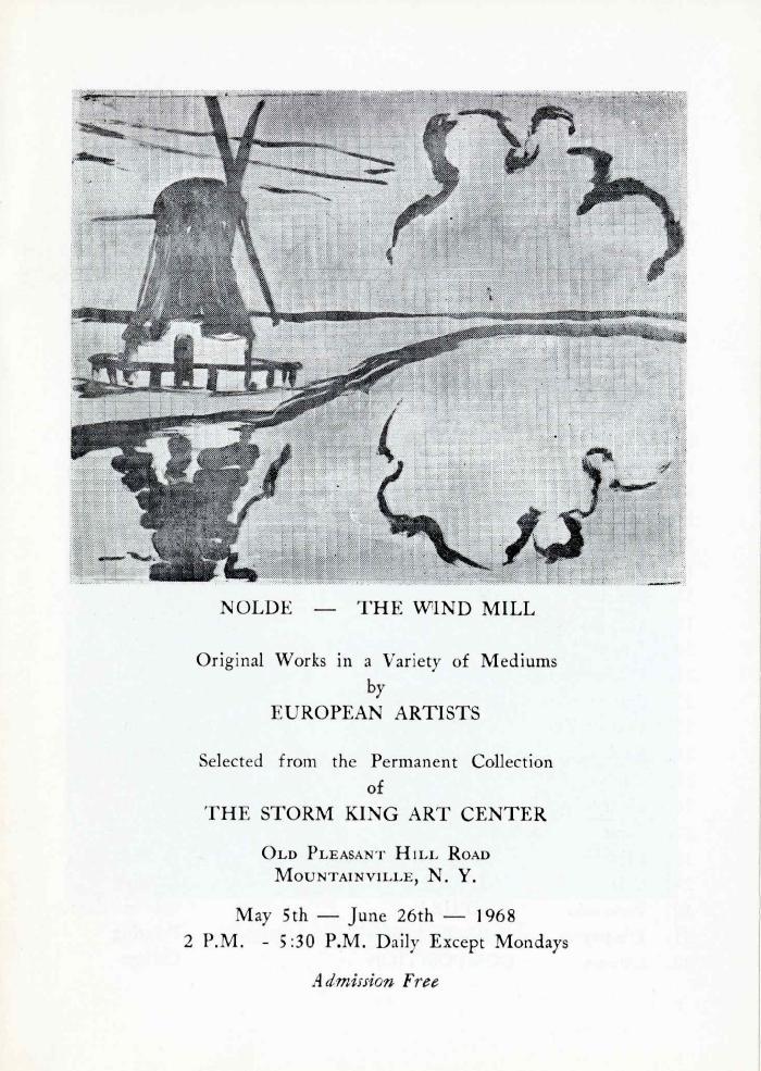 Exhibition of Original Works in a Variety of Mediums by European Artists, May 5-June 26, 1968, exhibition catalogue