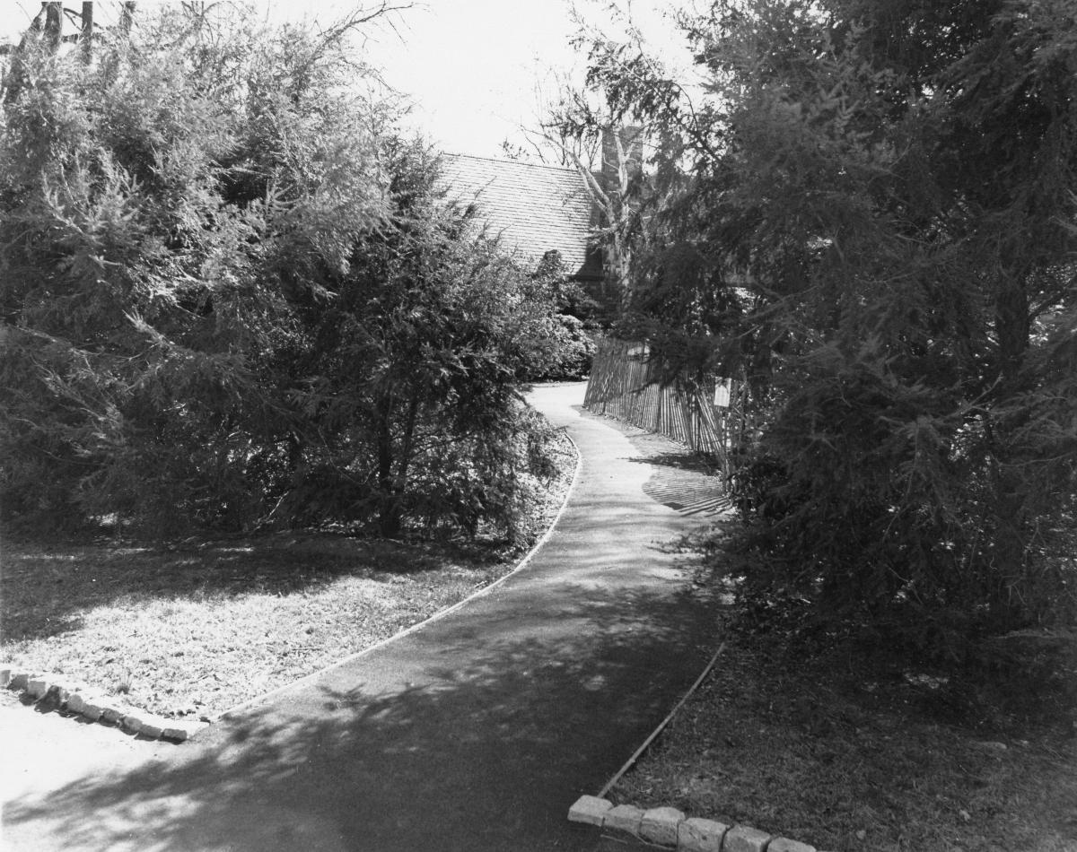 Walkway to main entrance, Storm King Art Center, 1985 