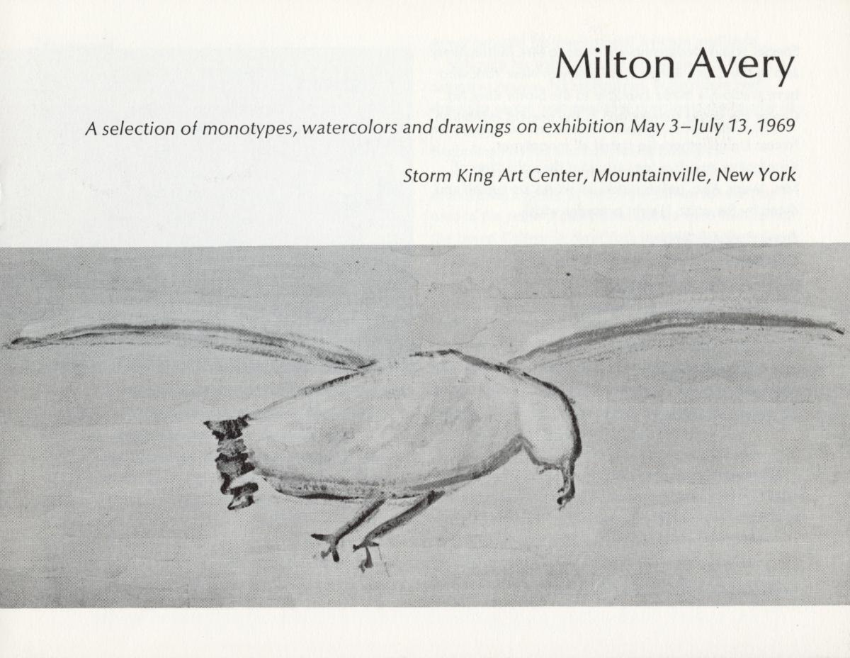 Milton Avery, May 3 – July 13, 1969, exhibition catalogue 